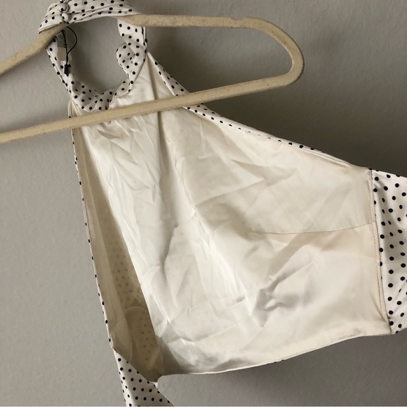 House of CB ELLEN POLKA DOT HALTER TOP Size Medium - Picture 11 of 13